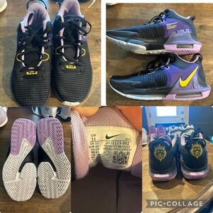 Nike LeBron Witness 7 Lakers Black/Purple/Gold Basketball Men’s Sz 11